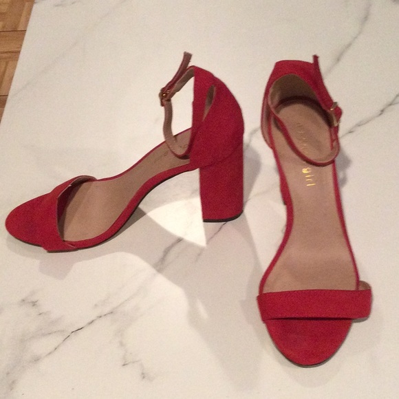 Madden girl ankle strap red sandals, 7 - Picture 4 of 5